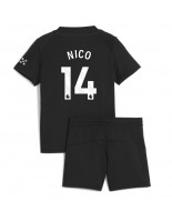 Manchester City Nico Gonzalez #14 Vieraspaita Lasten 2025-26 Lyhythihainen (+ shortsit)